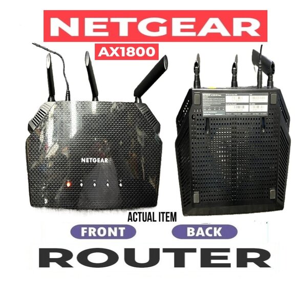 🛑NETGEAR WiFi ➕🆒 ROUTER Dual Band AX1800 4 Stream Wireless Port 💸BUY NOW‼️ - Picture 1 of 16